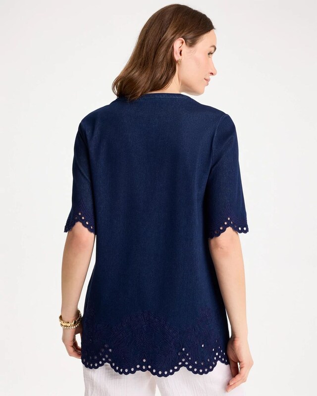 Embroidered Cotton-Blend Tunic - image 3